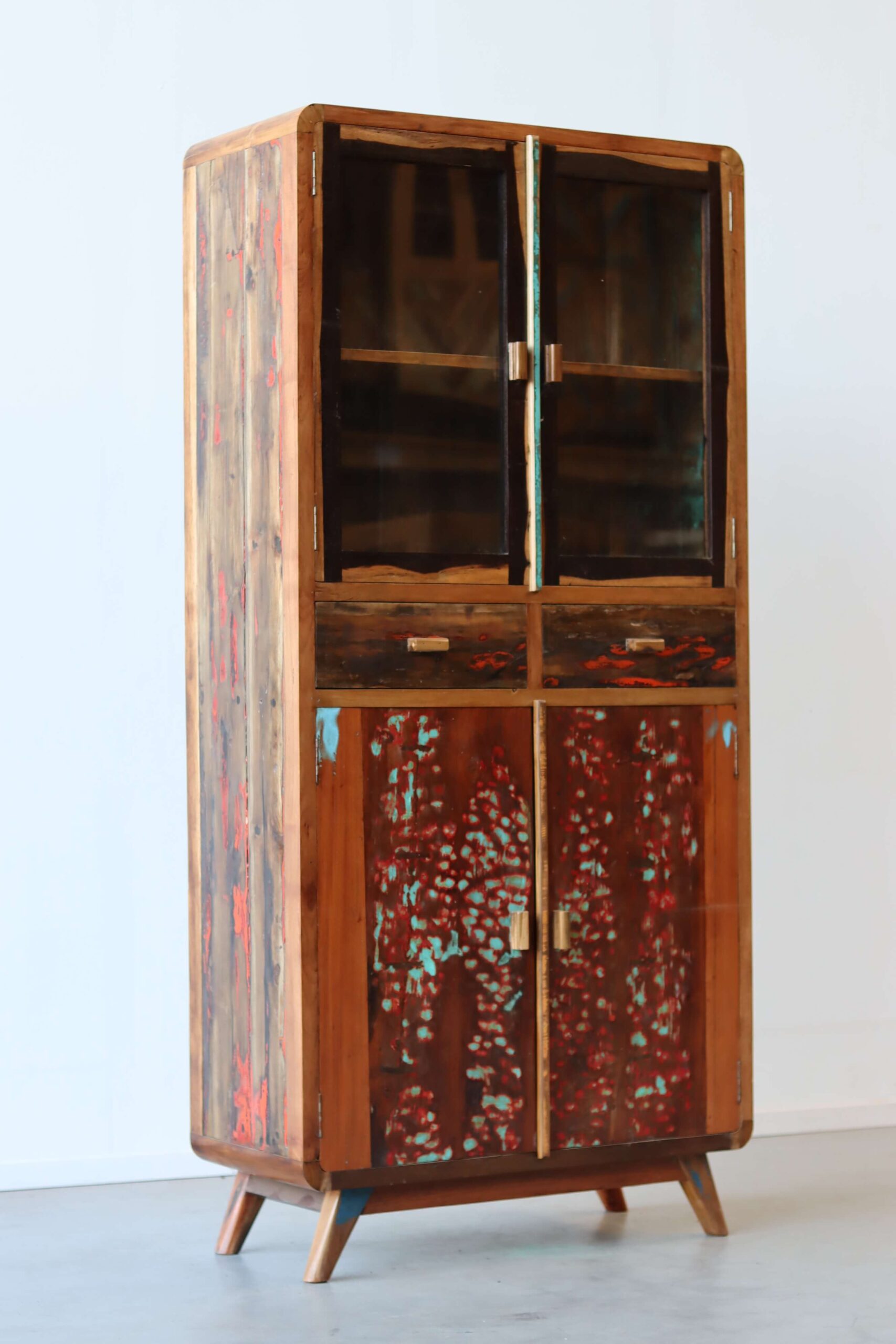 Vitrinekast Boothout Naturel